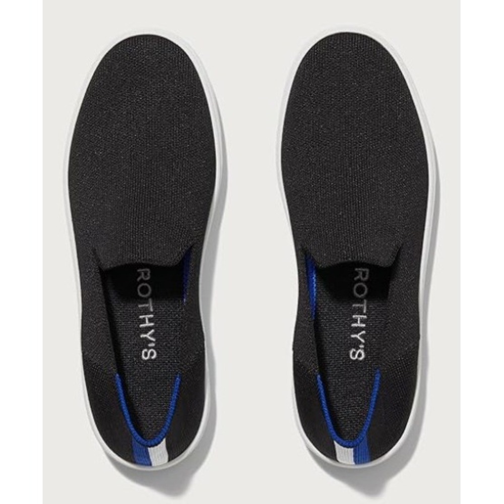 Rothy's Sneakers The‎ Original Slip on Black Shoes Size 8.5